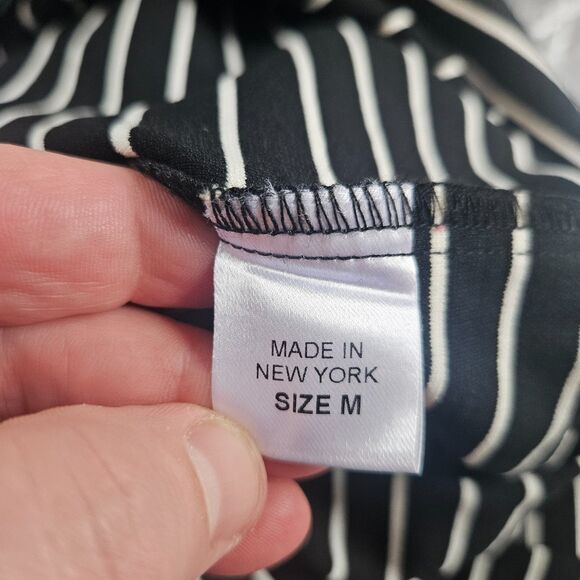 TORN RONNY KOBO Maxi Dress Medium Striped Cutout Shoulder Body Con Long Sleeves - Picture 6 of 7